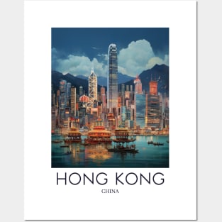 A Pop Art Travel Print of Hong Kong - China Posters and Art